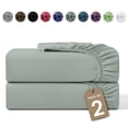 thumbnail image 1 of Lux Decor 2-Pack Queen Fitted Sheets Only - 16" Deep Pocket, Brushed Microfiber Bottom Sheets, 360° Elastic Fit, Wrinkle & Fade Resistant - Gray, 1 of 10