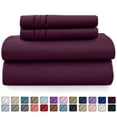 thumbnail image 1 of Lux Decor 4 Piece Twin Bed Sheets Set - 16 Inch Deep Pocket Microfiber Sheets - Plum, 1 of 11