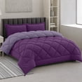 thumbnail image 1 of Lux Decor All-Season Comforter Sets Queen Size 3 PC, Reversible Bedding Set with Diamond Quilted Design Comforter and 2 Pillow Shams, Lightweight & Cozy Set de Cama Purple/Lavender, 1 of 9