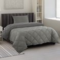 thumbnail image 1 of Lux Decor All-Season Comforter Sets Twin 2 Piece, Reversible Bedding Set with Diamond Quilted Design Comforter and 1 Pillow Sham, Lightweight & Cozy Set de Cama Gray/Dark Gray, 1 of 9