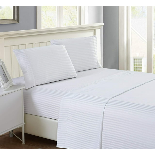 Lux Decor Bed Sheet Set Brushed Microfiber 1800 Bedding Wrinkle