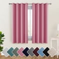 thumbnail image 1 of Lux Decor Blackout Curtains Set of 2 for Living Room, Thermal Insulated Bedroom Drapes, Noise-Reducing & Light Blocking Curtains, 52"x63" Pink, 1 of 11