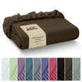 thumbnail image 1 of Lux Decor Cal King Size Fitted Sheet Only - Ultra Soft Brushed Microfiber Bottom Sheet, 16” Deep Pocket with 360° Elastic Fit, Wrinkle & Fade Resistant, Brown, 1 of 9