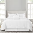 thumbnail image 1 of Lux Decor Collection 10 Piece Bedding Set with Queen Comforter Down Alternative - White Queen Comforter Set, 1 of 7