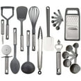 thumbnail image 1 of Lux Decor Collection 23 Pieces Cooking Utensils Set, Kitchen Utensils Sets of Nylon and Stainless Steel Utensils Set Pack of 1, Gray Utensils Set, 1 of 9