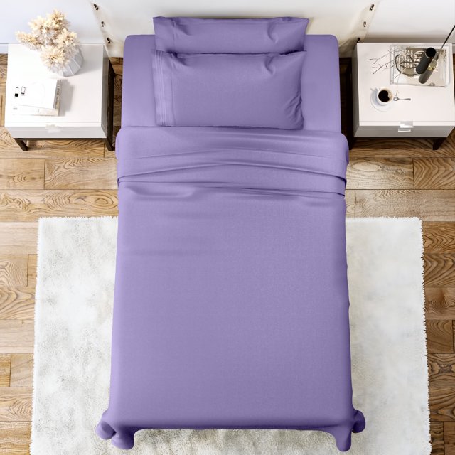 Lux Decor Collection 4 Piece Deep Pocket Bedroom Bed Sheets Set Twin XL Microfiber Twin XL