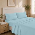 thumbnail image 1 of Lux Decor Twin XL Sheets Set 4 Piece - 16” Deep Pocket Bed Sheets Set, Ultra Soft Microfiber Bedding Sheets & Pillowcases - Blue, 1 of 9