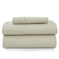 thumbnail image 1 of Lux Decor Twin Size Sheet Set, 3-Piece Plain Soft Microfiber – Deep Pocket Queen Bed Sheets, Includes 1 Fitted Sheet, 1 Flat Sheet, 1 Pillowcase, Taupe, 1 of 10