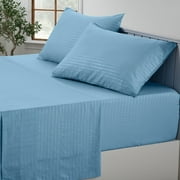 Lux Decor Collection 4-Piece Striped Sheet Set - King, Deep Pocket