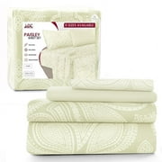 Lux Decor Collection 4 Piece Twin XL Bed Sheets Set - Luxury Soft Microfiber Bed Sheets Set Deep Pocket - Twin XL, Ivory