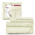 thumbnail image 1 of Lux Decor Collection 4 Piece Twin XL Bed Sheets Set - Luxury Soft Microfiber Bed Sheets Set Deep Pocket - Twin XL, Ivory, 1 of 9