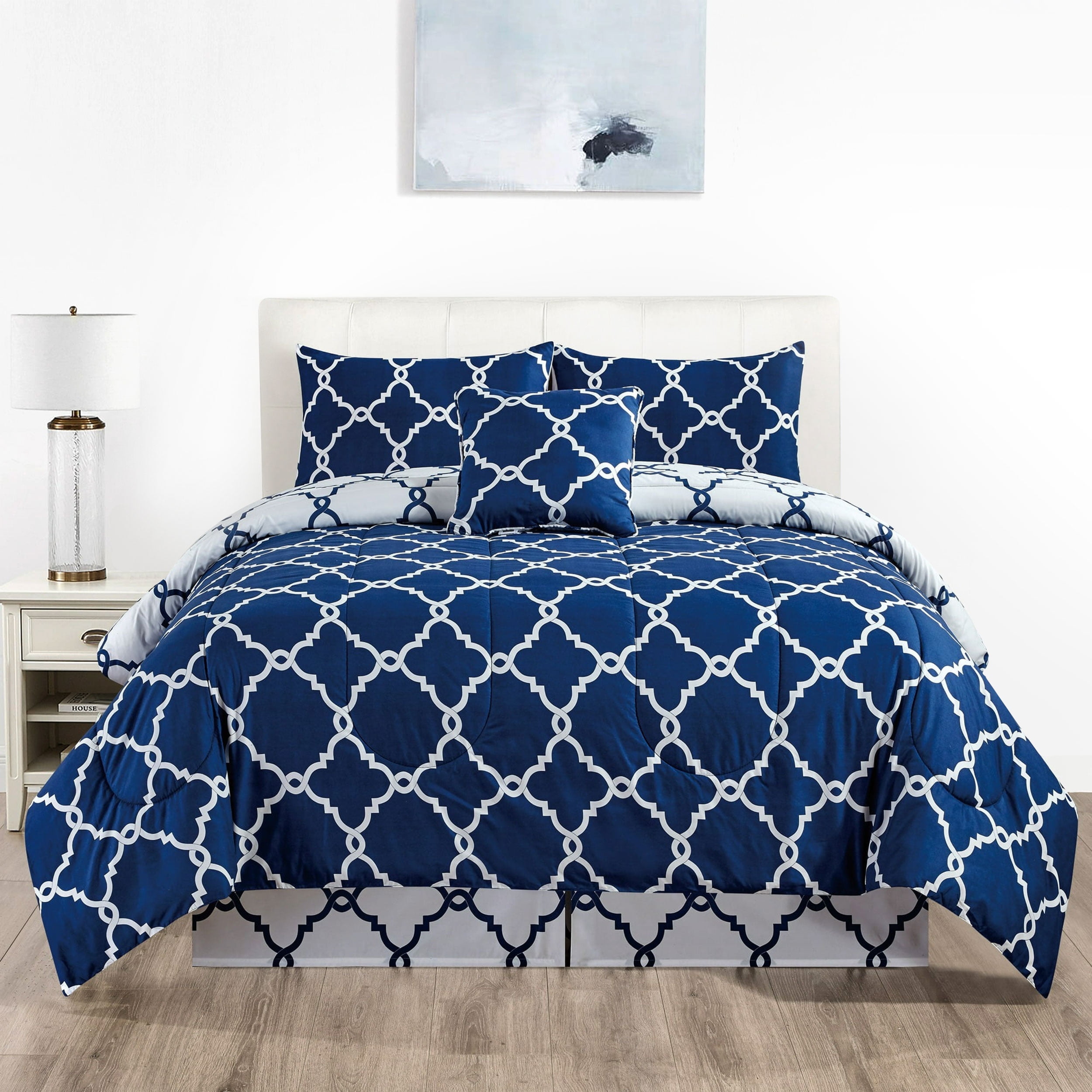 Lux Decor Collection 5 Piece Microfiber Queen Comf