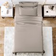 thumbnail image 1 of Lux Decor Collection Bed Sheets, 4 Piece Microfiber Twin Sheets Set, 16" Deep Pocket Bed Sheet - Taupe, 1 of 6