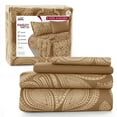 thumbnail image 1 of Lux Decor Collection Bed Sheets - 4 Piece Twin Sheets Set - 16 Inches Deep Pocket Bedding Sheets & Pillowcases - Brown, 1 of 9