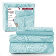 Lux Decor Collection Bed Sheets - 4 Piece Twin Sheets Set - 16 Inches Deep Pocket Bedding Sheets & Pillowcases - Blue