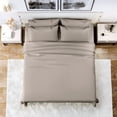 thumbnail image 1 of Lux Decor Collection Bed Sheets, High GSM 6 Piece Microfiber Cal King Sheets Set, 16" Deep Pocket Bed Sheet - Taupe, 1 of 6