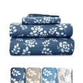 thumbnail image 1 of Lux Decor Twin Microfiber Bed Sheets - 3 Piece Floral Sheet Set, Soft Breathable Bedding, Wrinlkle Resistant, OEKO-TEX Certified, Navy Blue, 1 of 10