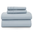 thumbnail image 1 of Lux Decor Queen Size Sheet Set, 4-Piece Plain Soft Microfiber – Deep Pocket Queen Bed Sheets, Includes 1 Fitted Sheet, 1 Flat Sheet, 2 Pillowcases, Ice Bule, 1 of 10