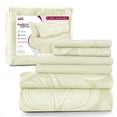 thumbnail image 1 of Lux Decor Collection Bed Sheets Set - High GSM Brushed Microfiber Full Bed Sheets Set - Full, Ivory, 1 of 9