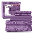 thumbnail image 1 of Lux Decor Collection Bed Sheets Set - High GSM Brushed Microfiber Full Bed Sheets Set - Full, Purple, 1 of 9