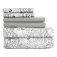 thumbnail image 1 of Lux Decor Collection Bed Sheets Set - High GSM Brushed Microfiber Sheets Set - Full, White Grey, 1 of 9