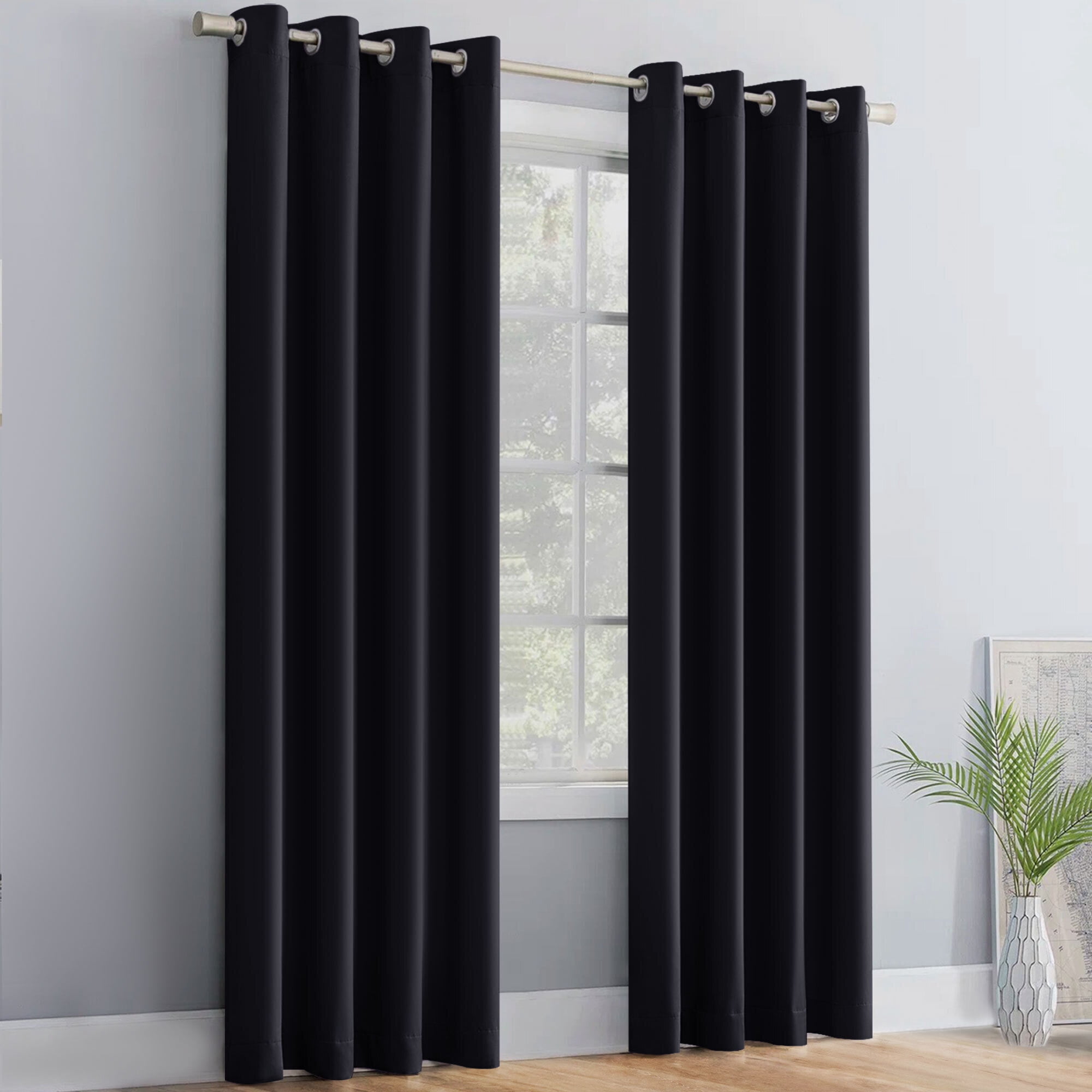 Lux Decor Collection Blackout Curtains for Bedroom, Set of 2 Curtains ...