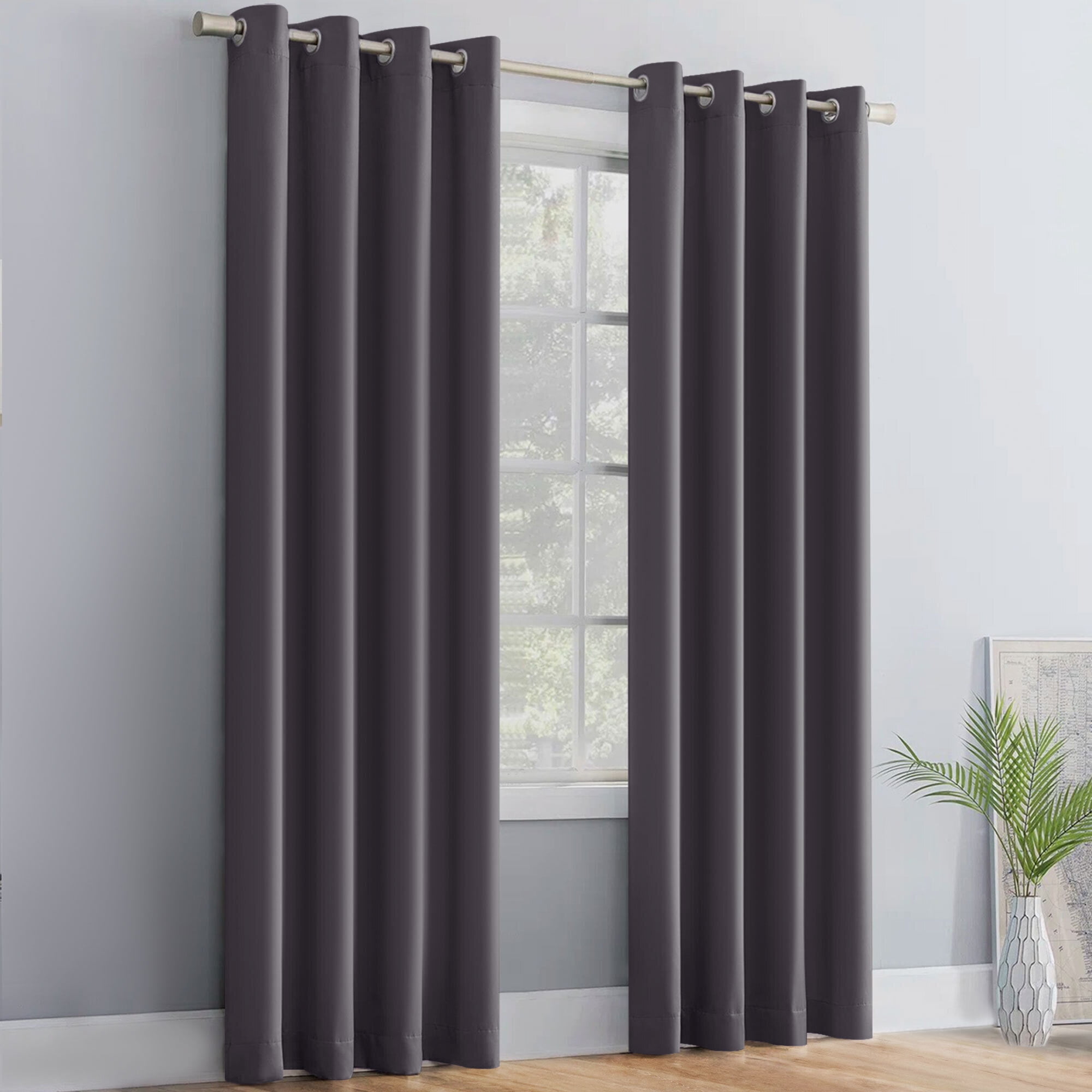 Lux Decor Collection Blackout Curtains for Bedroom, Set of 2 Curtains