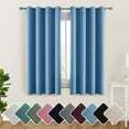 thumbnail image 1 of Lux Decor Collection Blackout Curtains for Living Room, Set of 2 Curtains for Bedroom, Thermal Insulated Blackout Curtains - 52"x63" - Blue, 1 of 11