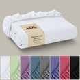thumbnail image 1 of Lux Decor Collection California King Fitted Sheet Only, Microfiber 16" Deep Pocket Bed Sheet, White, 1 of 10