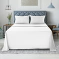 thumbnail image 1 of Lux Decor Collection California King Sheets Set - 4 Pc Deep Pocket Bed Sheets for California King Size Bed, Hotel Luxury Double Brushed Bedding Sheets & Pillowcases - White, 1 of 7
