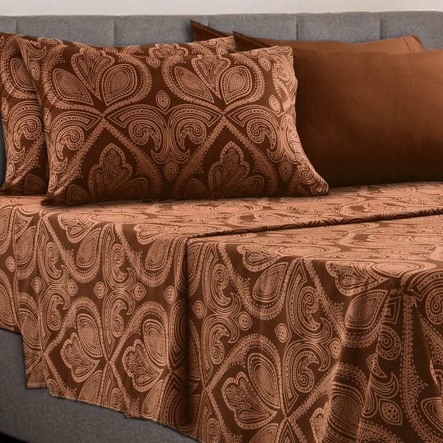 Lux Decor Collection California King Size Sheet Set 6 Piece Luxury