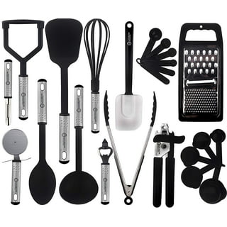 Mainstays 28-Piece Plastic Kitchen Tools and Gadgets Set, Pink