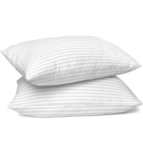 Lux Decor Collection Polyester Bed Pillows Set of 2 - Queen Pillows Polyester Filling - White