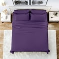 thumbnail image 1 of Lux Decor Collection Double-Brushed Microfiber Deep Pocket King Bed Sheets Set, Fitted, Flat Sheet, 4 Pillowcases - Purple, 1 of 1