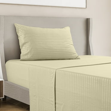 Lux Decor Collection Extra Soft Microfiber Deep Pocket Bed Sheets Set, 3 Piece Twin Bedding Sheets - Vanilla