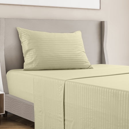Lux Decor Collection Extra Soft Microfiber Deep Pocket Bed Sheets Set, 3 Piece Twin Bedding Sheets - Vanilla