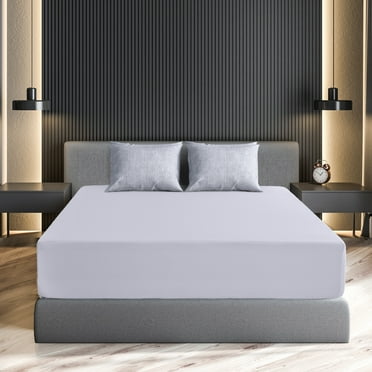 Lux Decor Collection Fitted Sheet, Deep Pocket Ultra-Soft Wrinkle Resistant King Fitted Sheet - White