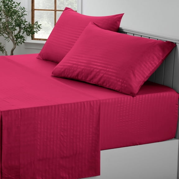 Lux Decor Collection Full Bedding Sheet Set - 16" Deep Pocket Sheets Set - Soft Microfiber Shrinkage & Fade Resistant, Easy Care Bed Sheets Set - Burgundy