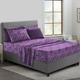 thumbnail image 1 of Lux Decor Collection Full Size Bed Sheets - 16 Inches Deep Pocket Bedding Sheets & Pillowcases (Full, Purple), 1 of 8