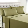 thumbnail image 1 of Lux Decor Collection Full Size Bed Sheets - Microfiber Deep Pocket Bedding Sheets & Pillowcase Sets - Green, 1 of 8