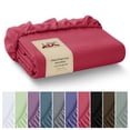 thumbnail image 1 of Lux Decor Collection Full Size Fitted Sheet - Microfiber Deep Pocket Fitted Sheet Only - Burgundy, 1 of 10
