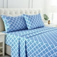 thumbnail image 1 of Lux Decor Collection Hotel Luxury Deep Pocket Soft Brushed Microfiber Wrinkle Resistant Bed Sheet Set - Full Sheets, Blue, 1 of 7