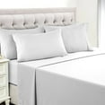 thumbnail image 1 of Lux Decor Collection King 6 Piece Sheets Set - Microfiber 16 Inch Deep Pocket Bed Sheets - White, 1 of 8