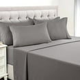 thumbnail image 1 of Lux Decor Collection King Bed Sheets - 16 Inch Deep Pocket 6 Piece Microfiber Bedding Sheets & Pillowcase Sets - Gray, 1 of 8