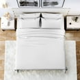 thumbnail image 1 of Lux Decor Collection King Sheets Set, Premium Double Brushed Microfiber Sheet Set - Hypoallergenic, Wrinkle Resistant - Deep Pocket Bed Sheet, White, 1 of 6