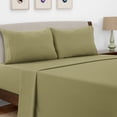thumbnail image 1 of Lux Decor Collection King Size Sheet Set - 4 Pc King Bed Sheets Set - High GSM Brushed Microfiber Sheets - Up to 16 Inches Deep Pocket Bedding Sheets & Pillowcases, Green, 1 of 8