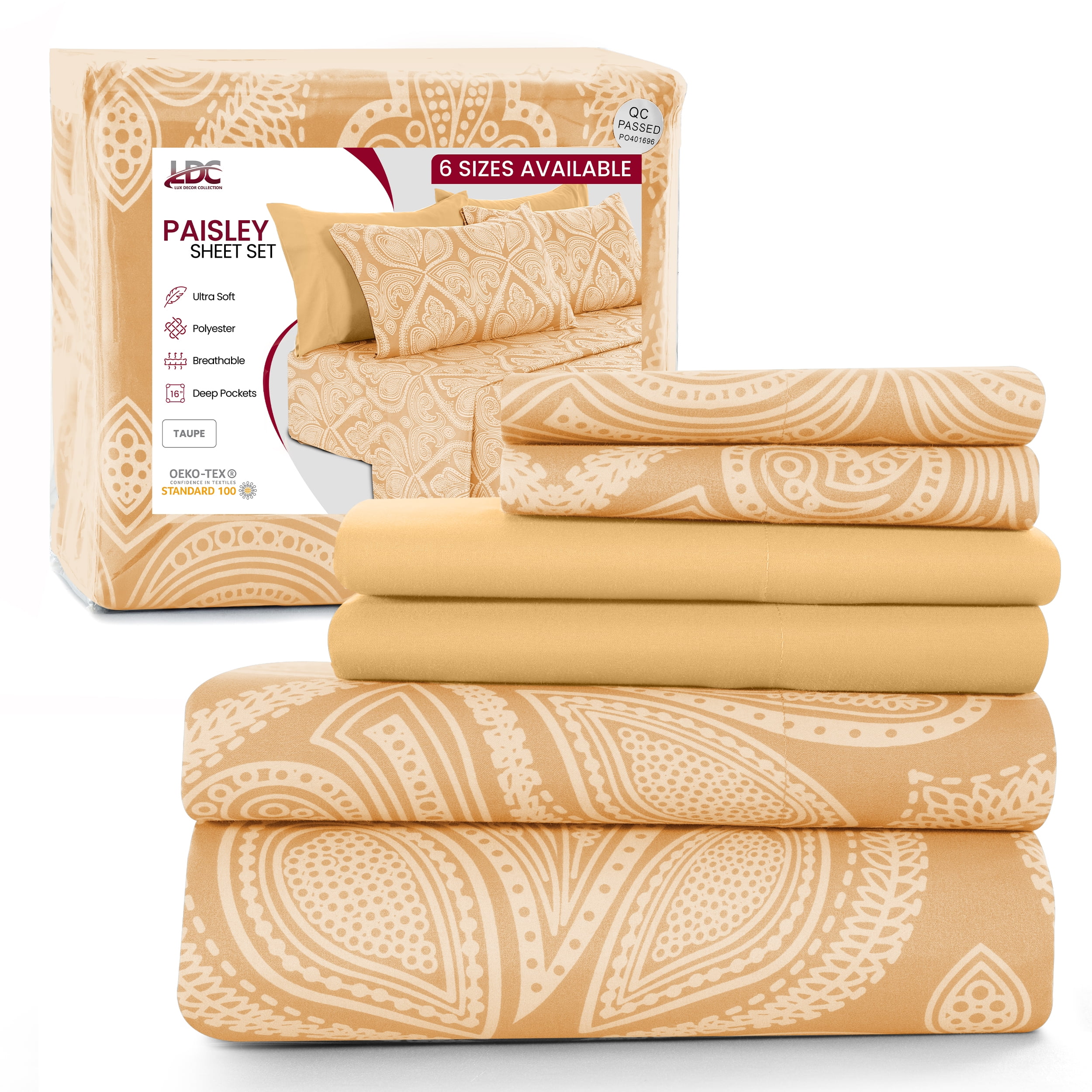 Lux Decor Collection King Size Sheet Set - Hotel Luxury Bedding Sheets ...