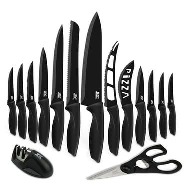 Lux Decor Collection Kitchen Knife Set of 15 Piece - All in one Knives set Chef Knife, Slicing Knife, Bread Knife, Utility Knife, Paring Knife