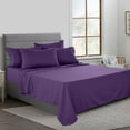 thumbnail image 1 of Lux Decor Collection Microfiber Bed Sheet Set, Queen Sheets, 6 Pc Deep Pocket Bed Sheets - Purple, 1 of 5