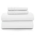 thumbnail image 1 of Lux Decor Queen Size Sheet Set, 4-Piece Plain Soft Microfiber – Deep Pocket Queen Bed Sheets, Includes 1 Fitted Sheet, 1 Flat Sheet, 2 Pillowcases, White, 1 of 10